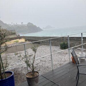 2026年2月7日/本日のオルビス前の海と空/雪❄️/オーベルジュ/千葉/鴨川/明日は醤油搾り