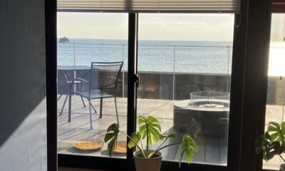 2026年2月16日/今朝のオルビス前の海と空/あたたかい/さざなみ/朝食始まります/オーベルジュ/千葉/鴨川