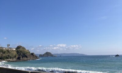 2026年2月18日水曜日/本日のオルビス前の海と空/キラキラの海/今日は暖かい/オーベルジュ/千葉/鴨川/料理の美味しい宿