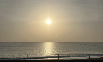 2026年2月24日火曜日/本日のオルビス前の海と空/今日も温かく穏やか/曇り空/オーベルジュ/千葉/鴨川