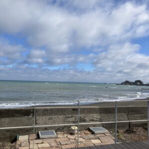 2026年2月26日/木曜日/今朝のオルビス前の海と空/雨は上がりました/青空も見えはじめて来ました/オーベルジュ/千葉/鴨川