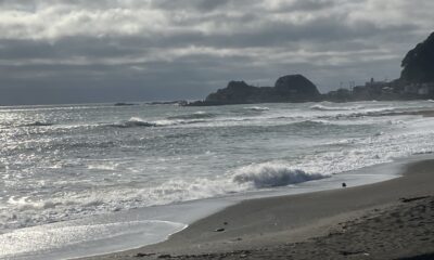 2026年2月27日/金曜日/本日のオルビス前の海と空/久しぶりに波が高めです/オーベルジュ/千葉/鴨川/料理の美味しい宿