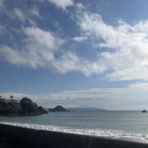 2026年3月10日/火曜日/本日のオルビス前の海と空/穏やかな朝です/オーベルジュ/千葉/鴨川/料理の美味しい宿