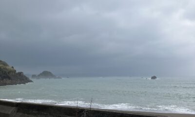 2026年4月1日/水曜日/今朝のオルビス前の海と空/曇り空/夕べは風が吹きました/オーベルジュ/千葉/鴨川/料理の美味しい宿