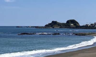 2026年4月3日/金曜日/今日のオルビス前の海と空/ポカポカ陽気/磯がひいています/オーベルジュ/千葉/鴨川/料理の美味しい宿