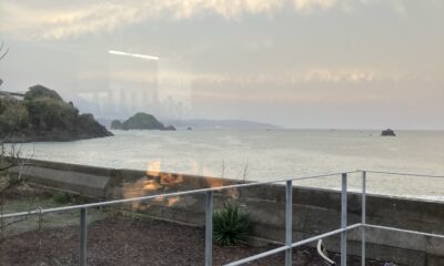 2026年4月7日/火曜日/曇り/遅くなりましたが/本日夕方のオルビス前の海と空/オーベルジュ/千葉/鴨川/料理の美味しい宿