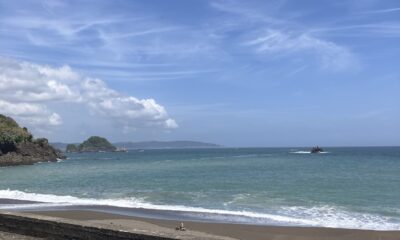 2026年4月14日/火曜日/本日のオルビス前の海と空/少し風がヒンヤリしますが穏やかな海と空です/オーベルジュ/千葉/鴨川/料理の美味しい宿