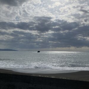 2026年4月26日/日曜日/今朝のオルビス前の海と空/今朝はテラスでカフェタイム❣️/オーベルジュ/千葉/鴨川/料理の美味しい宿