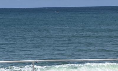 2026年4月28日/火曜日/晴/今日のオルビス前の海と空/風が強くパラソルはお休み/オーベルジュ/千葉/鴨川/料理の美味しい宿