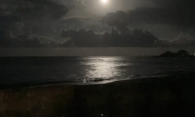 満月🌕/月夜/月の道/雲が厚い中／お出ましになりました/ディナーのもう一つのご馳走/オーベルジュ/千葉/鴨川/料理の美味しい宿