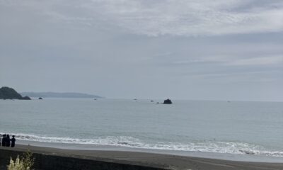 2026年5月3日/日曜日/GW/今朝のオルビス前の海を空/曇り模様/オーベルジュ/千葉/鴨川/料理の美味しい宿