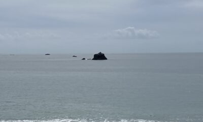 2026年6月2日/火曜日/今朝のオルビス前の海と空/どんより曇り空/波は穏やか/台風🌀どうなる？/オーベルジュ/千葉/鴨川/料理の美味しい宿