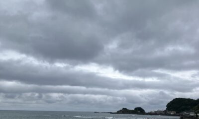 2026年6月9日/火曜日/ロックの日/本日のオルビス前の海と空/曇り空/台風の卵が又発生したようです/オーベルジュ/千葉/鴨川/料理の美味しい宿