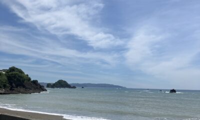 2026年6月16日/火曜日/本日のオルビス前の海と空/快晴/海がキラキラ🤩/凪/海風爽やか/オーベルジュ/千葉/鴨川