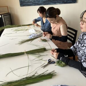 神が宿草/マコモでコースター作りワークショップ&オルビスランチ会/大盛況の中行われたました/オーベルジュ/千葉/鴨川/料理の美味しい宿