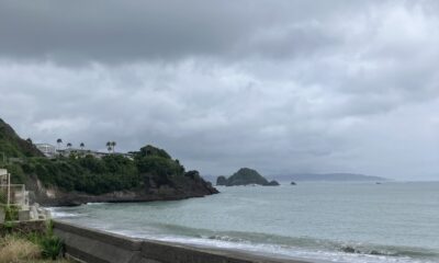 2026年7月12日/日曜日/どんより曇り/本日のオルビス前の海と空/オーベルジュ/千葉/鴨川/料理の美味しい宿