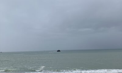 2026年7月18日/土曜日/曇り小雨/今朝のオルビス前の海と空/オーベルジュ/千葉/鴨川