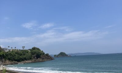 2026年7月21日/火曜日/今日のオルビス前の海と空/暑い/でも30℃/避暑地/オーベルジュ/千葉/鴨川/料理の美味しい宿