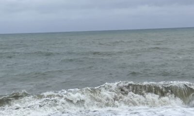 2026年9月19日/土曜日/本日のオルビス前の海と空/台風🌀の影響で波が高くなってきました/オーベルジュ/千葉/鴨川/料理の美味しい宿